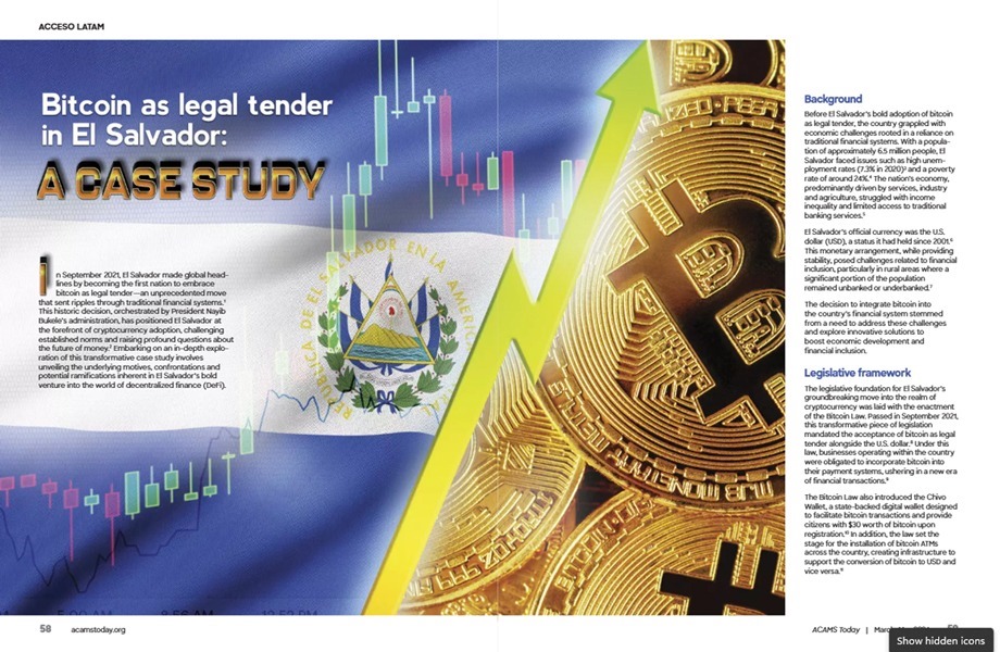 "The article translated in Spanish for its popularity: 'Bitcoin as Legal Tender in El Salvador: A Case Study"